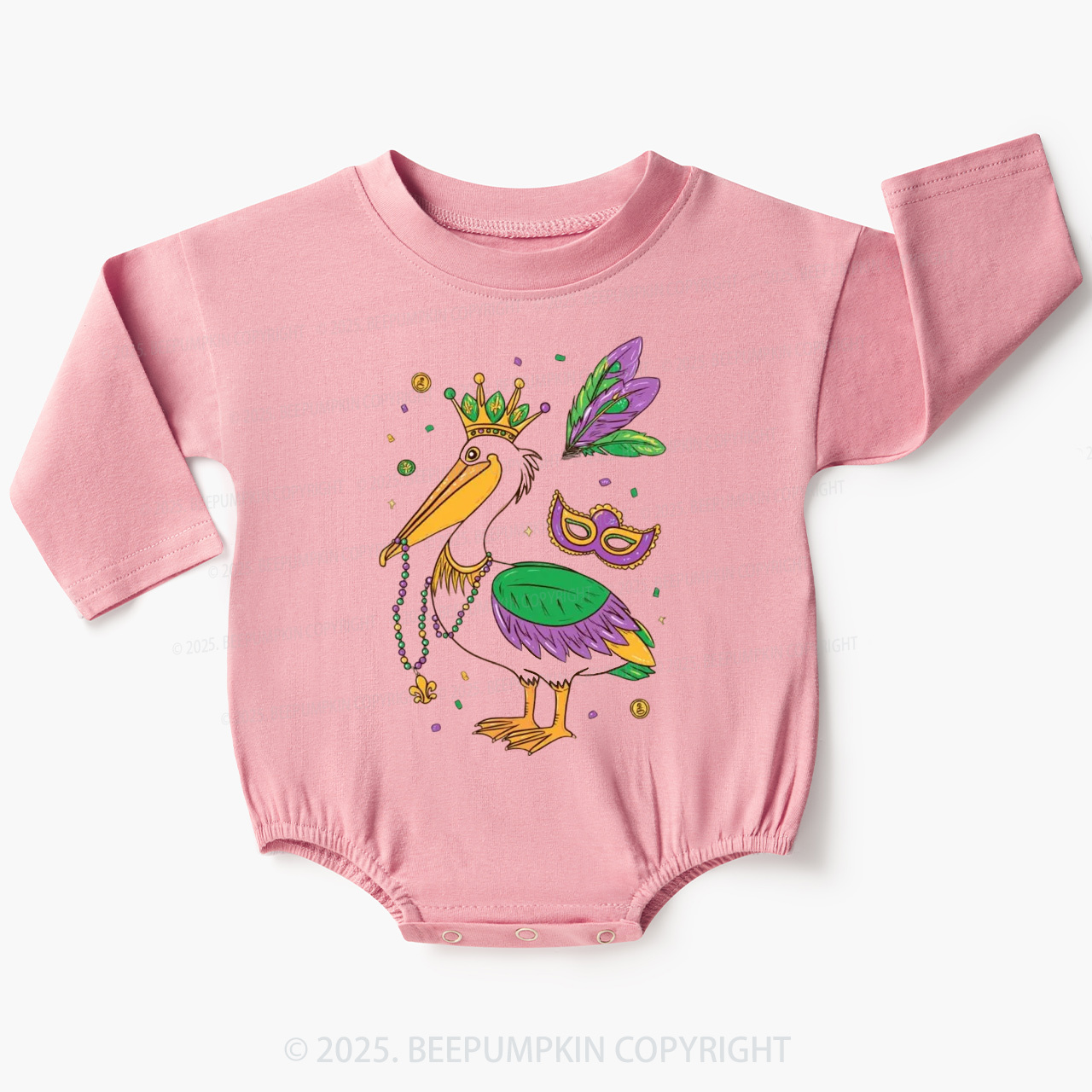 Beads & Feathers Fun Baby Bubble Romper Beepumpkin