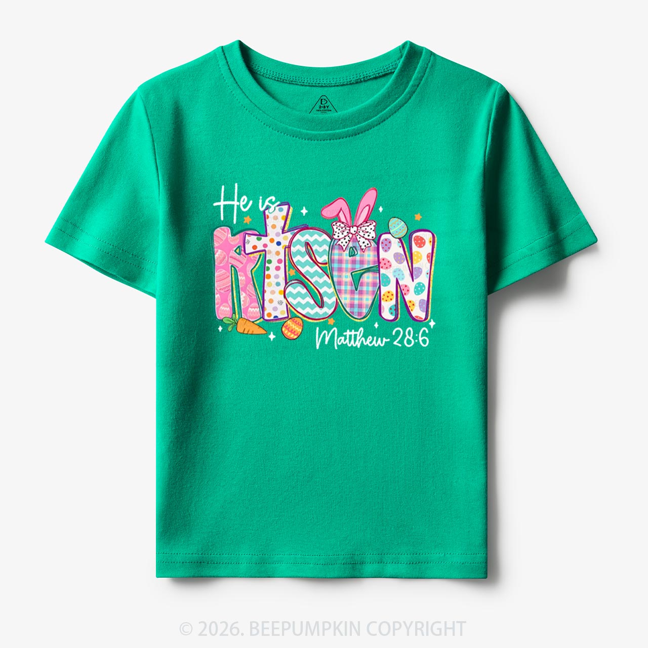 He Is Risen Christian Easter Toddler&Kid's Tees