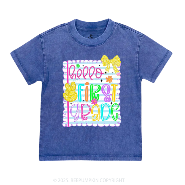 Personalized Back-To-School Greetings Toddler&Kids Washed Tees