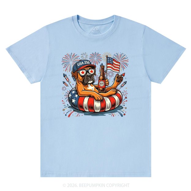 Personalized 4th of July Dog Breeds America 250 T-Shirts