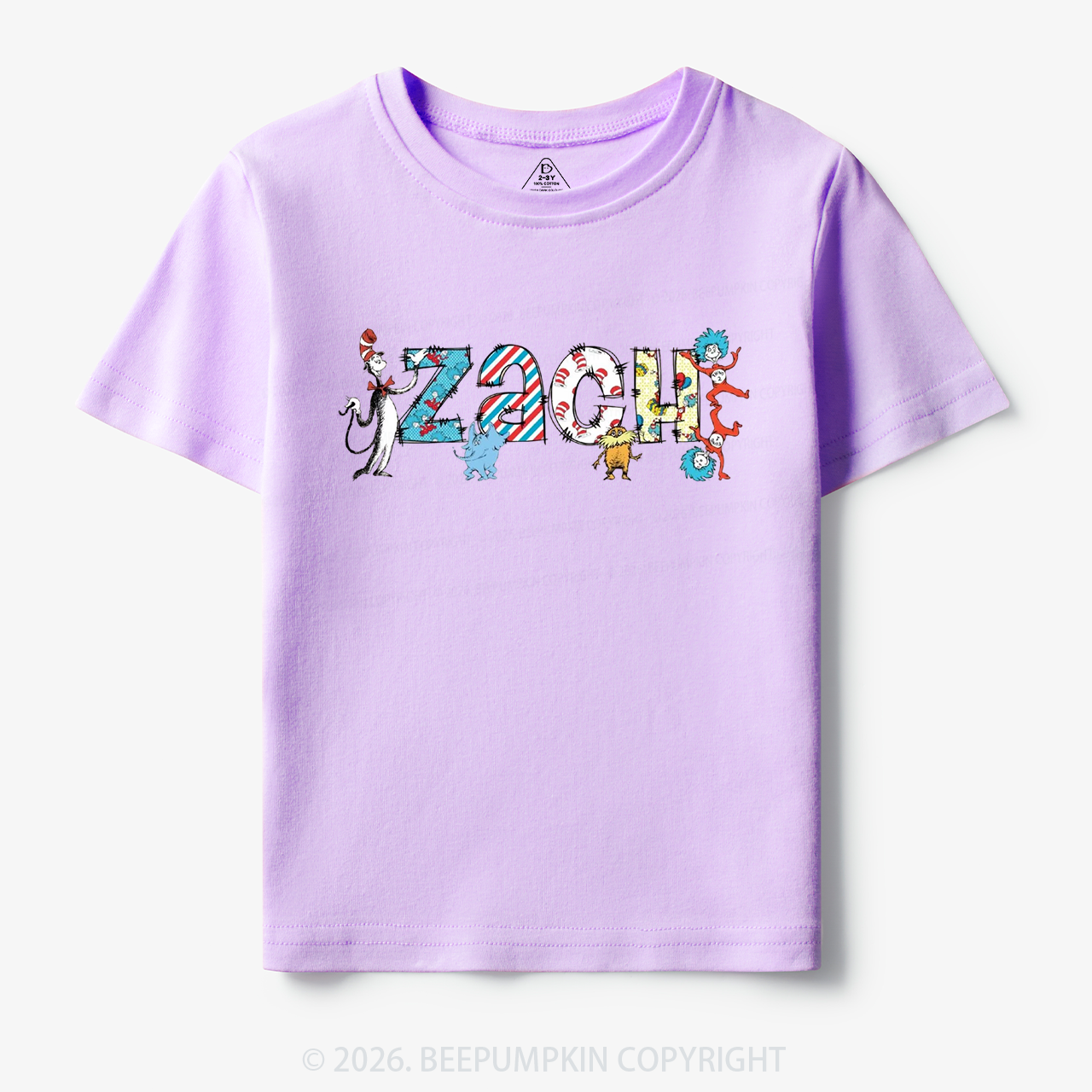 Personalized Seuss‑Style Letter Art Toddler&Kids Tees