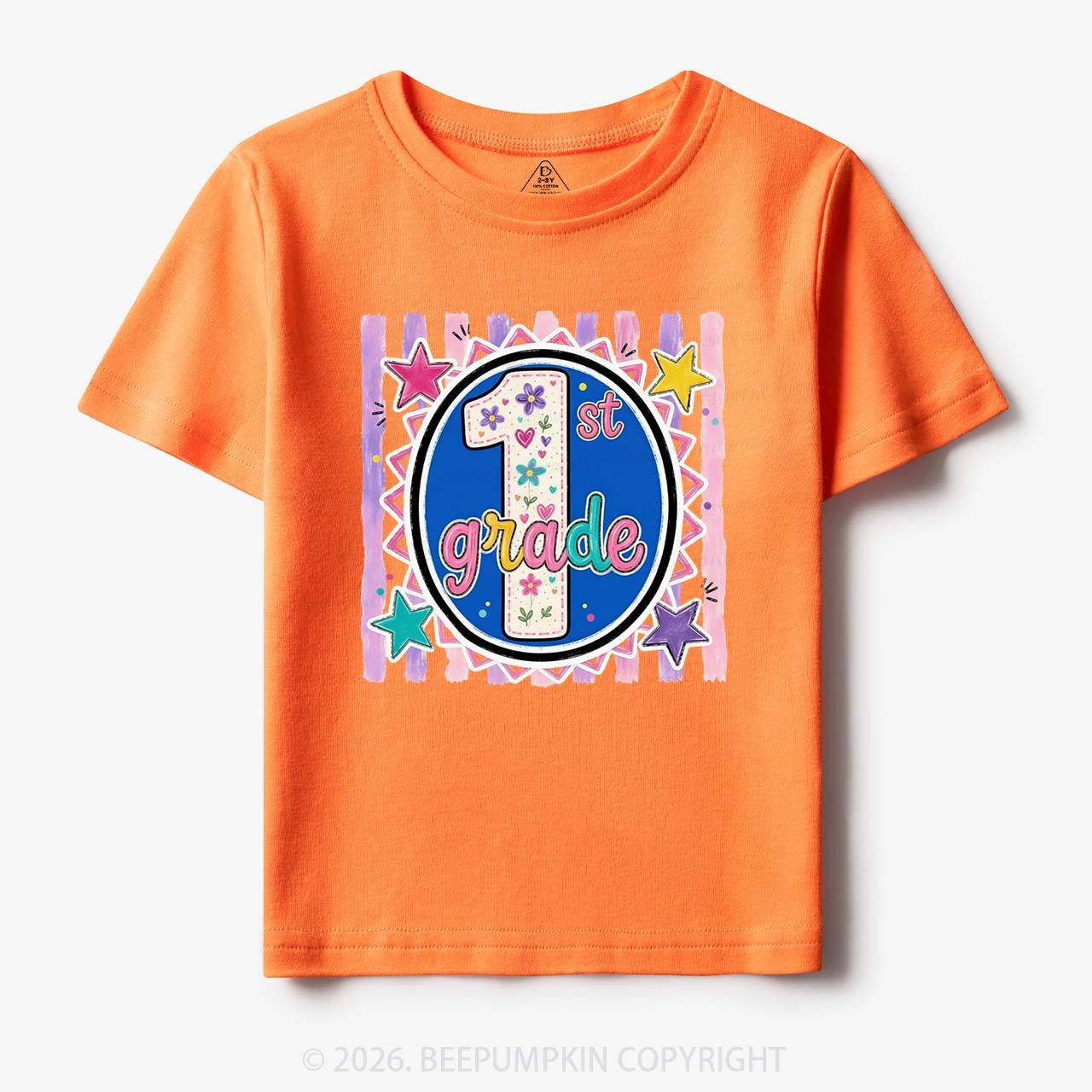 Colorful Grade Star Rainbow Back to School Toddler&Kid's Tees