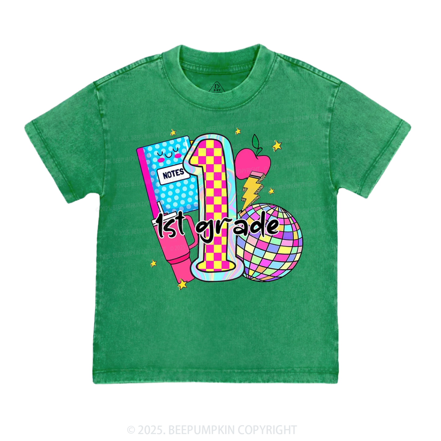 Personalized Grade Glow Collection Toddler&Kids Washed Tees