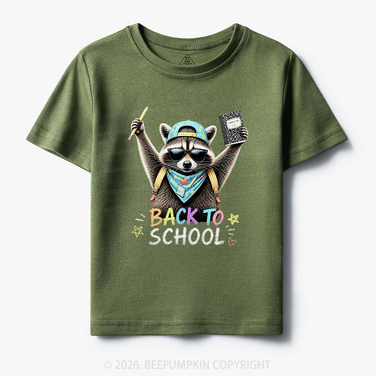 Back to School Raccoon Toddler&Kid's Tees