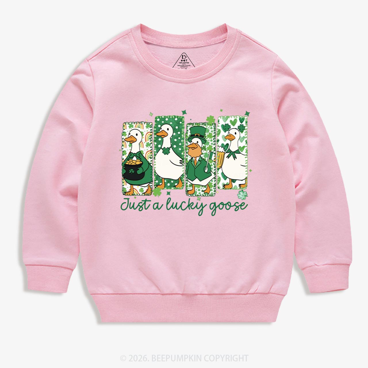 Holiday Goose St Patrick's Day Kid's Sweatshirt