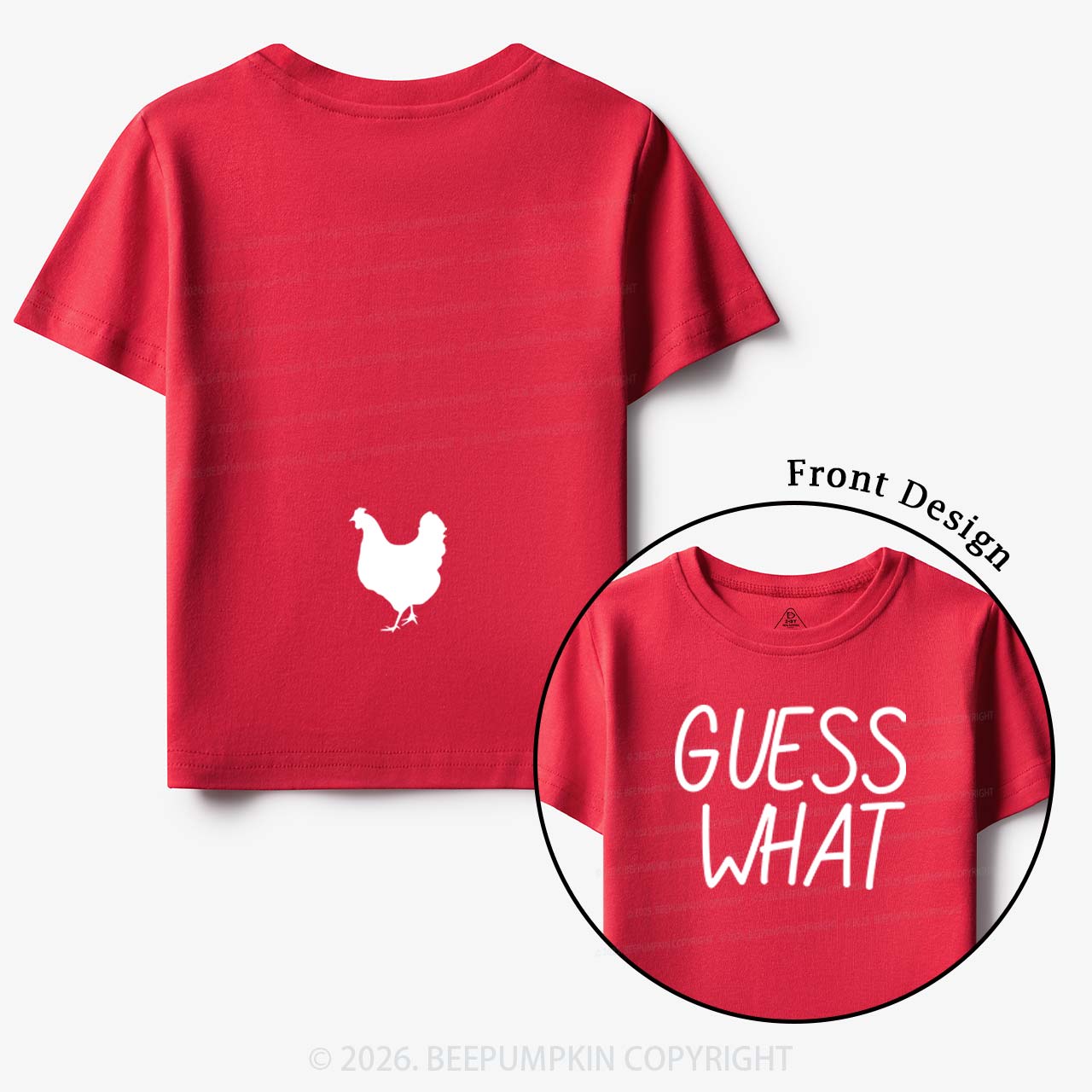 Guess What Chicken Butt Toddler&Kids Shirts