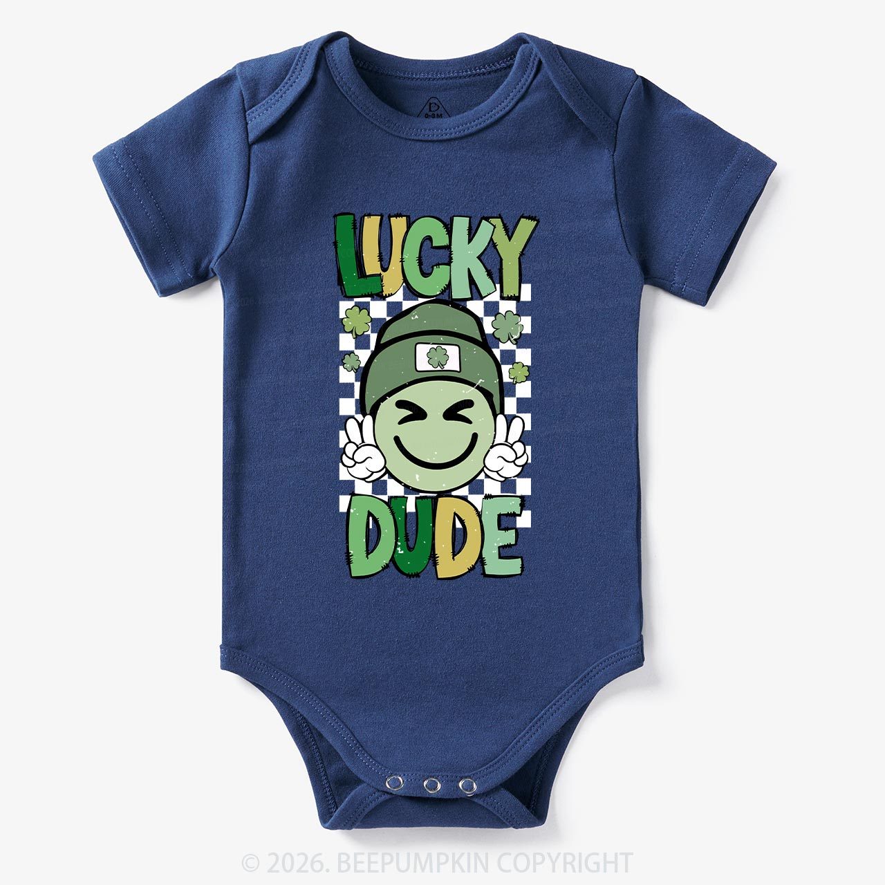 Retro Lucky Dude St.Patricks Day Bodysuit For Baby