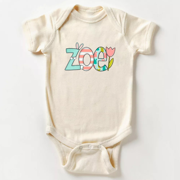Personalized Easter - Cute Bunny Name Bodysuit