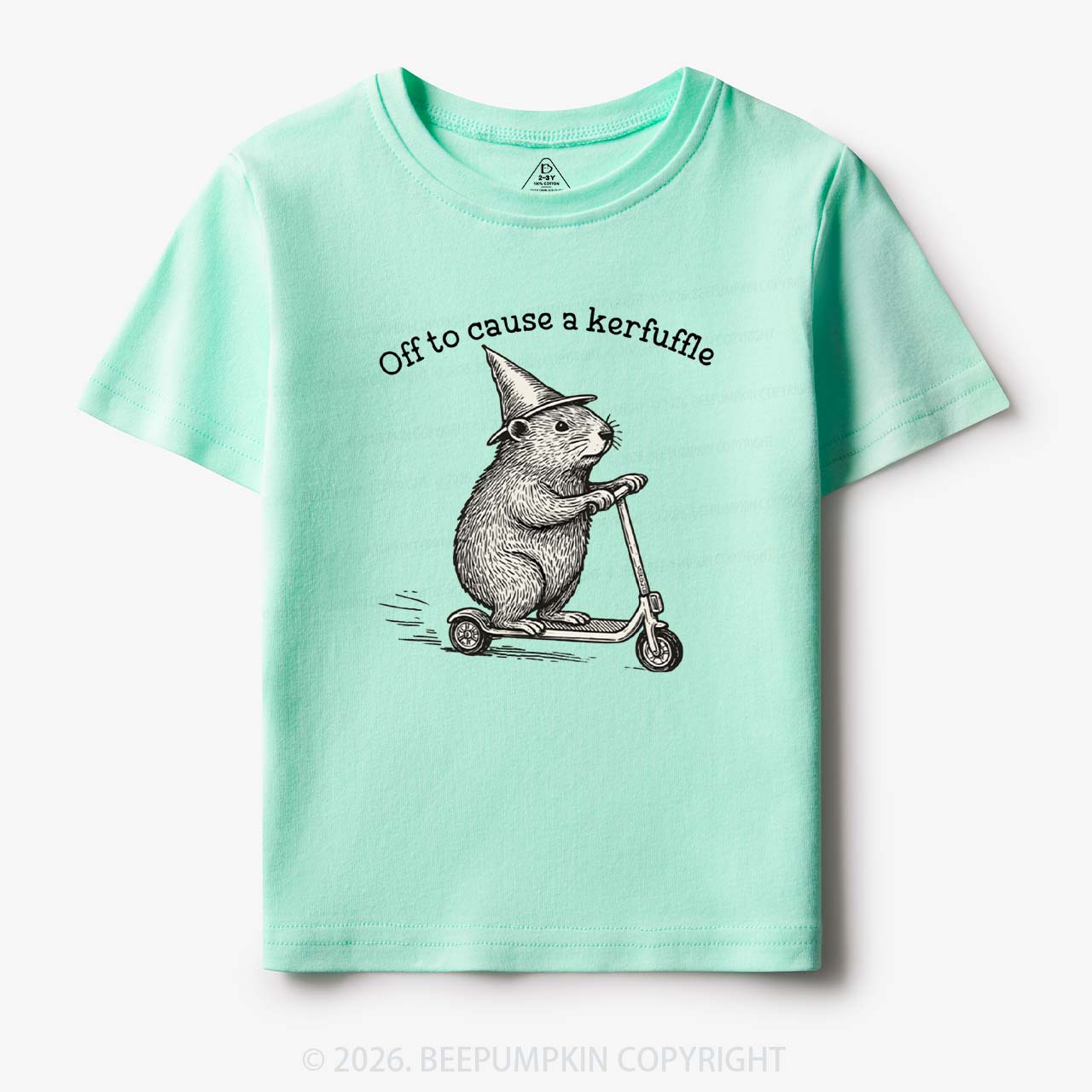 Off To Cause A Kerfuffle Groundhog Scooter Toddler&Kid's Tees