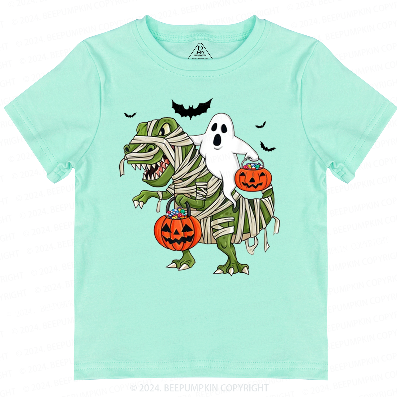 Halloween Dinosaur Ghost Toddler&Kids Tees 