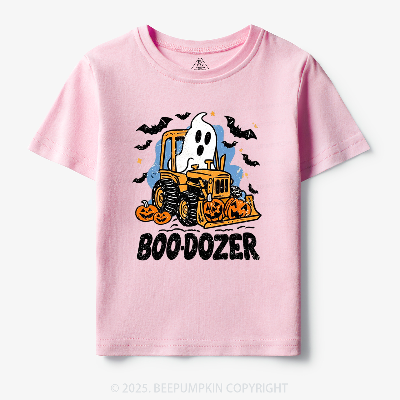 Halloween Ghost Boo-dozer Toddler&Kid's Tees Beepumpkin