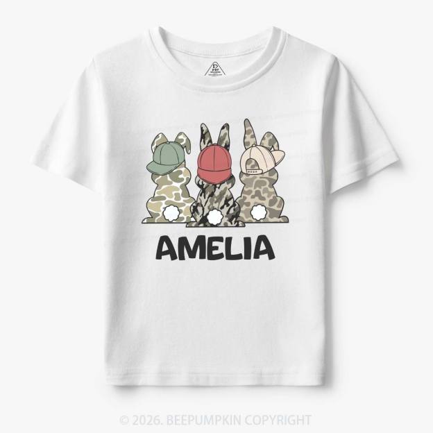 Personalized Camo Easter Bunny Toddler&Kid's Tees