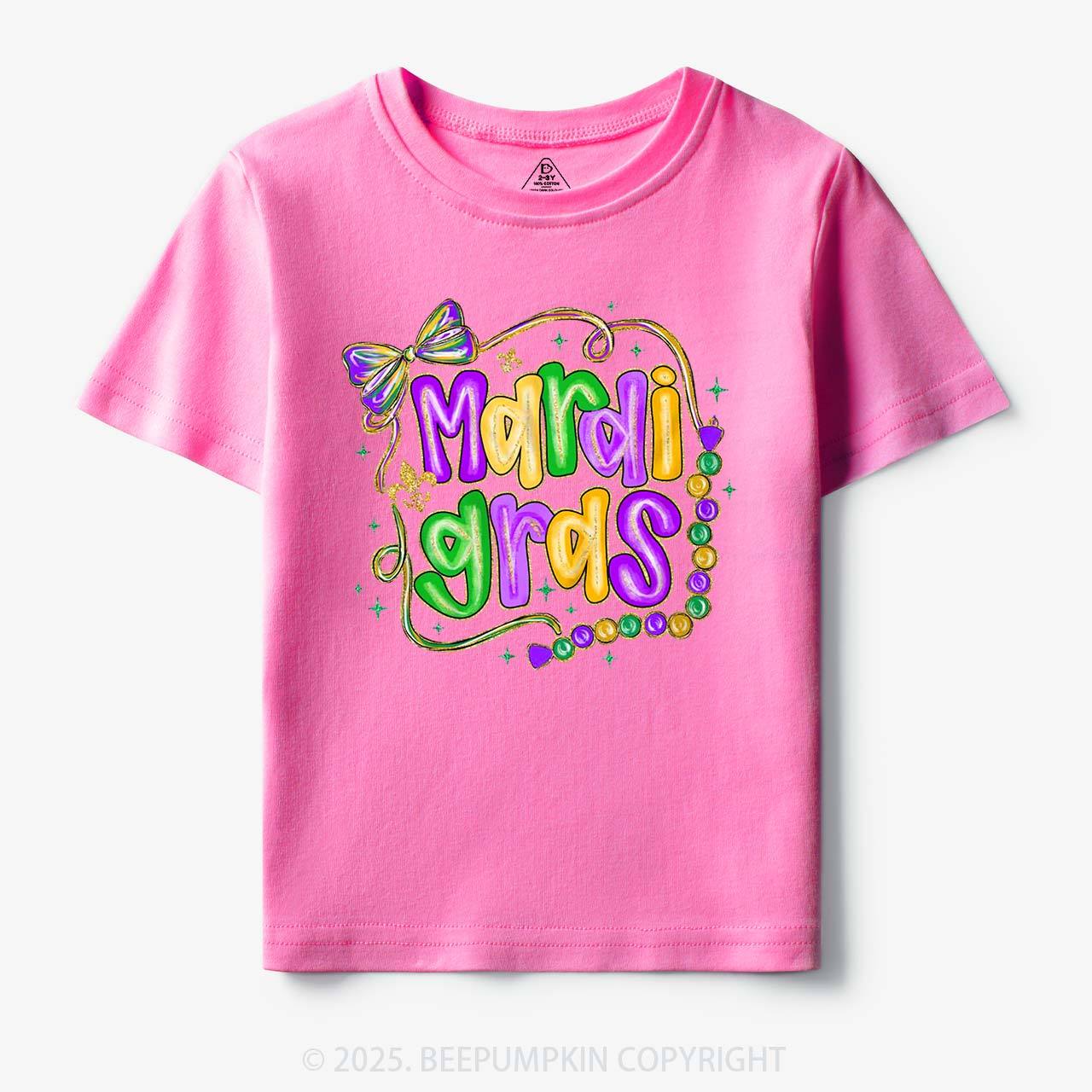 Brushstroke Mardi Gras Toddler&Kid's Tees Beepumpkin