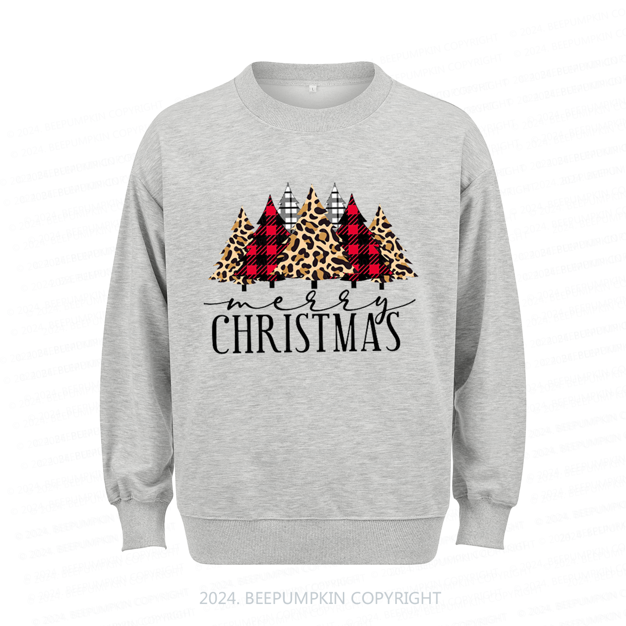 Buffalo Plaid Merry Christmas Sweatshirt Beepumpkin