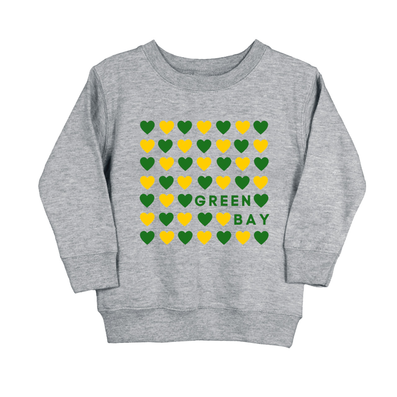 Toddler Sweatshirt - Heart Green Bay Sale-Beepumpkin™