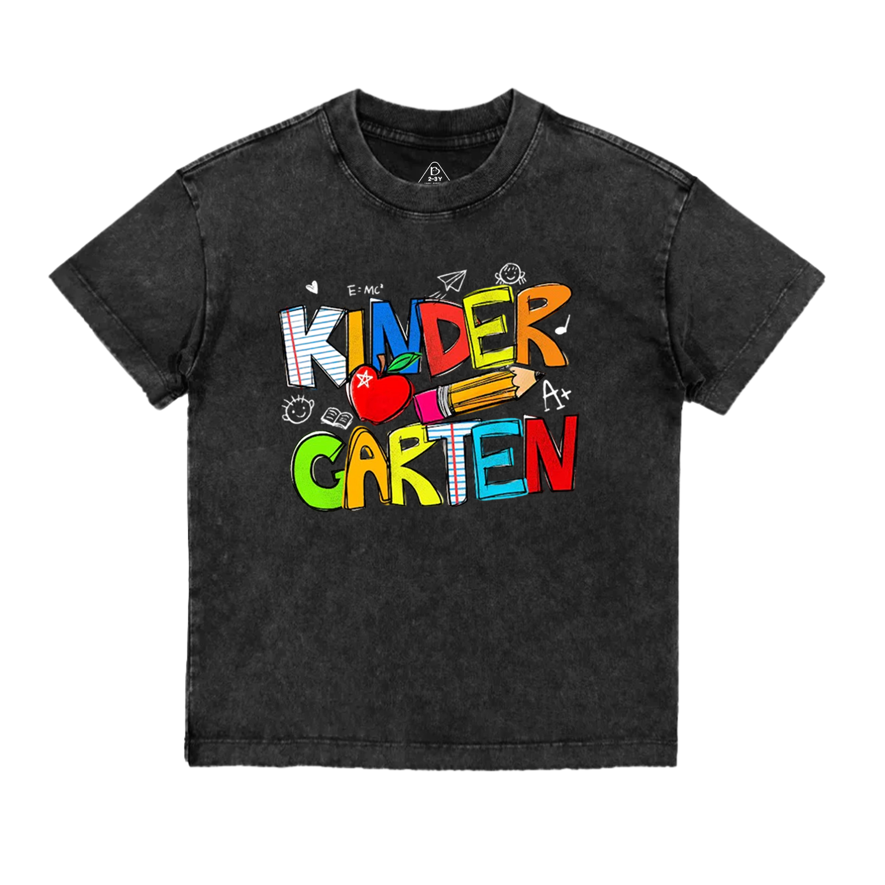 Personalized Crayon Graffiti Grade Toddler&Kids Washed Tees