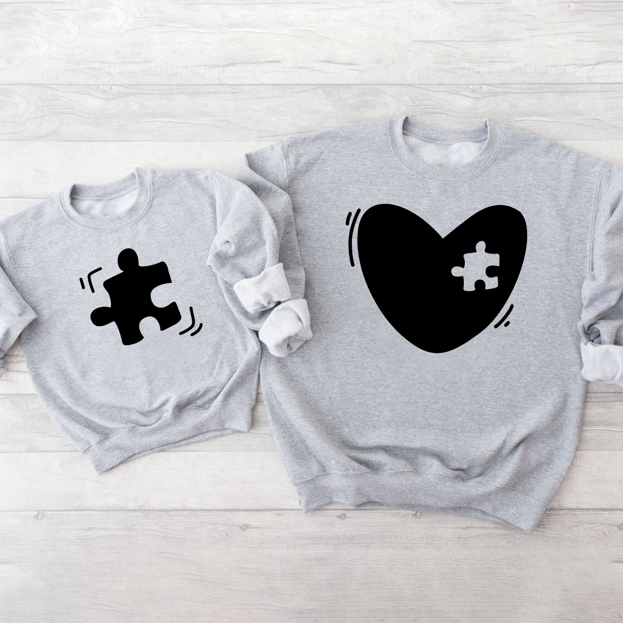 Heart&Puzzle Mom&Me Swetshirt