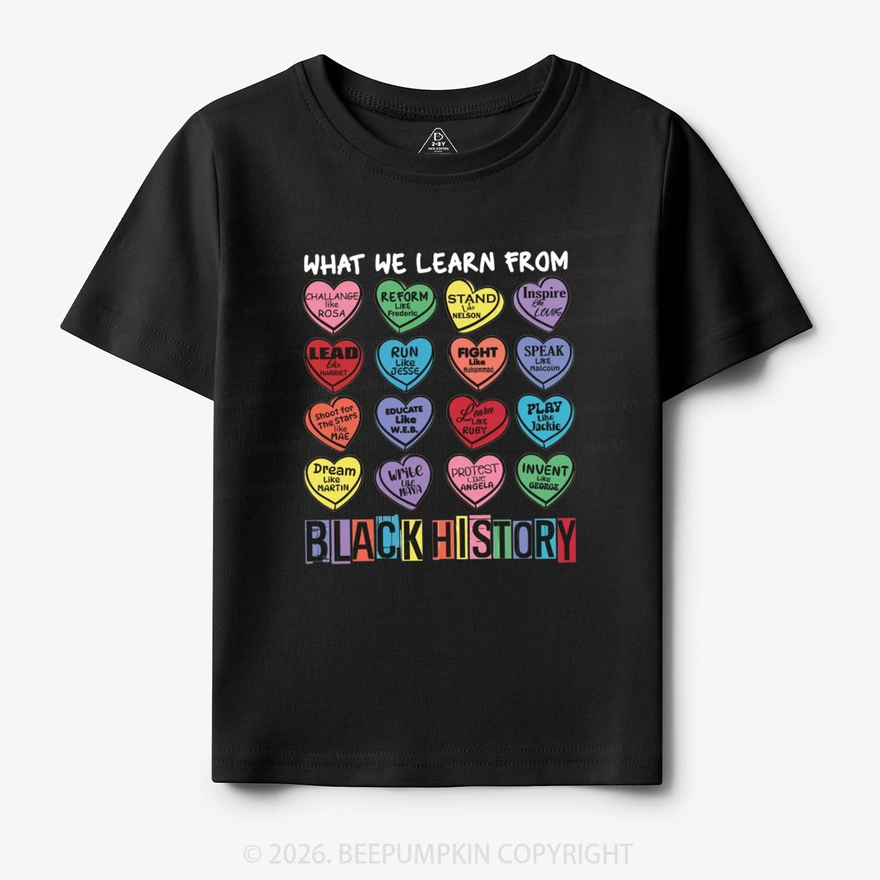 What We Learn From Black History Toddler&Kid's Tees Beepumpkin