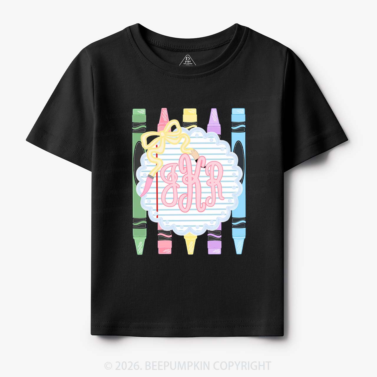 Personalized Monogram Name Pink Preppy Toddler&Kid's Tees