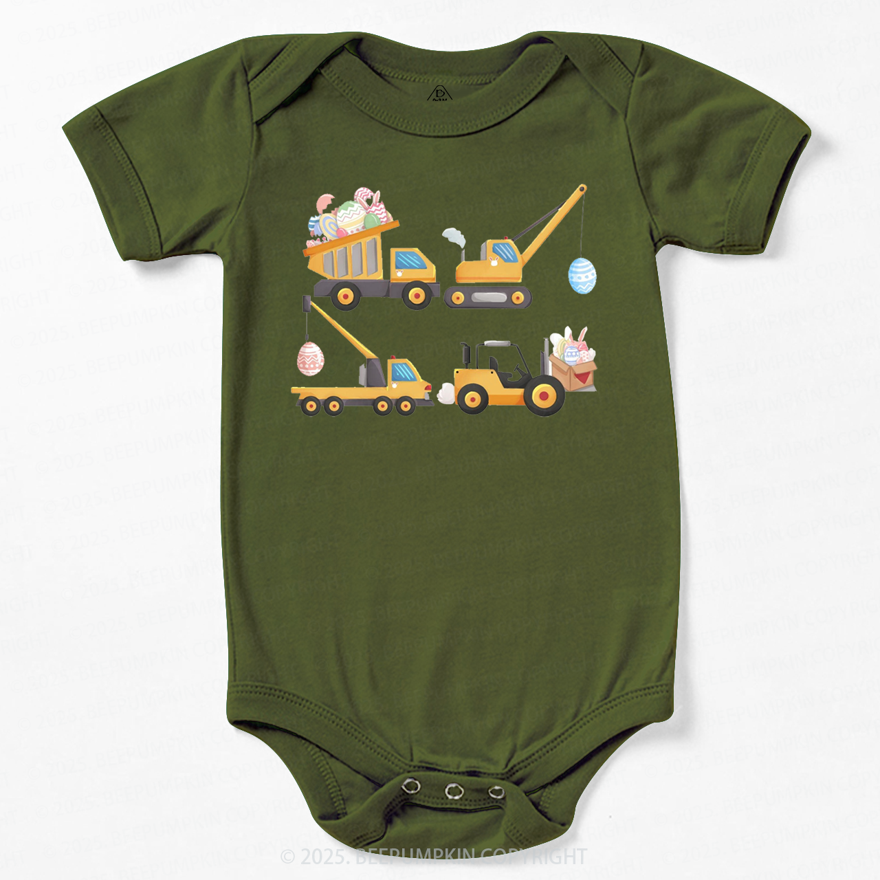 Easter Construction Trucks Bodysuit Beepumpkin