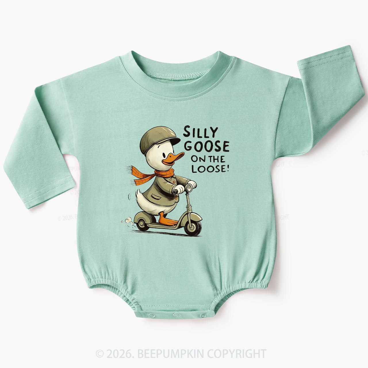  Silly Goose on the Loose Funny Baby Bubble Romper