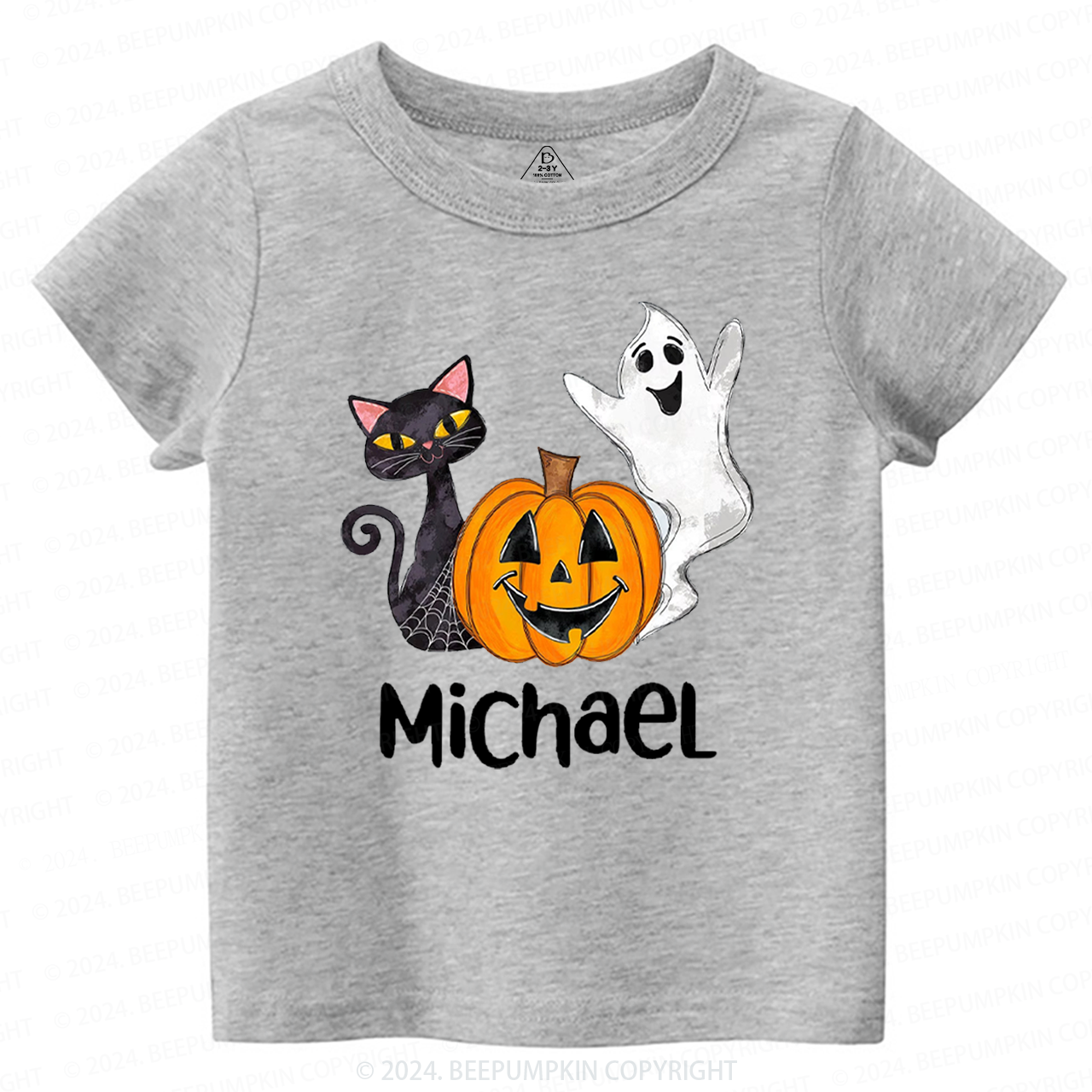 Personalized Halloween Cat Toddler&Kids Tees 