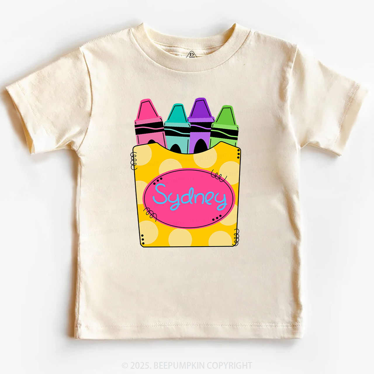 Personalized Girls Crayons Back To School T-shirt