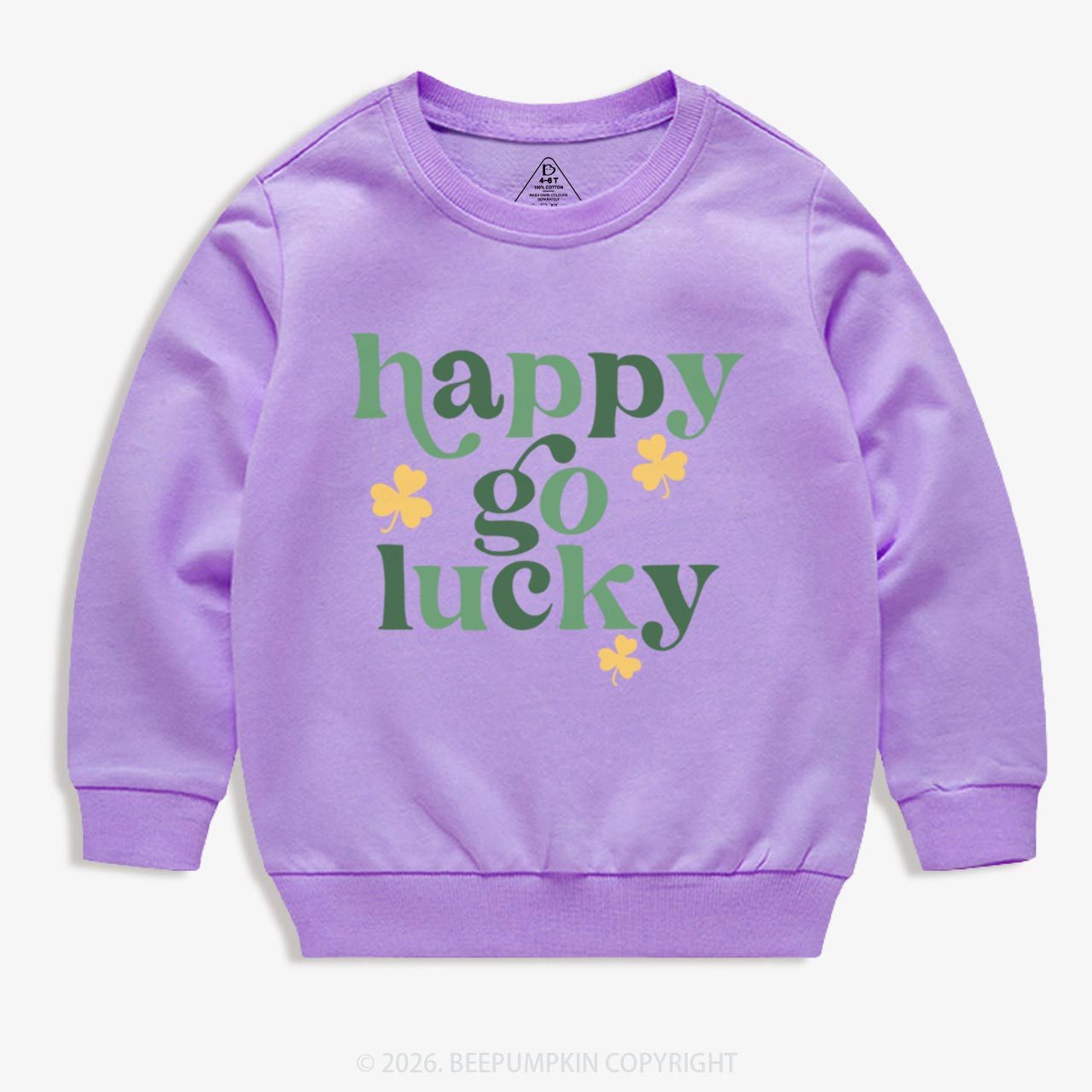 Happy Go Lucky St. Patrick's Day Kid's Sweatshirt