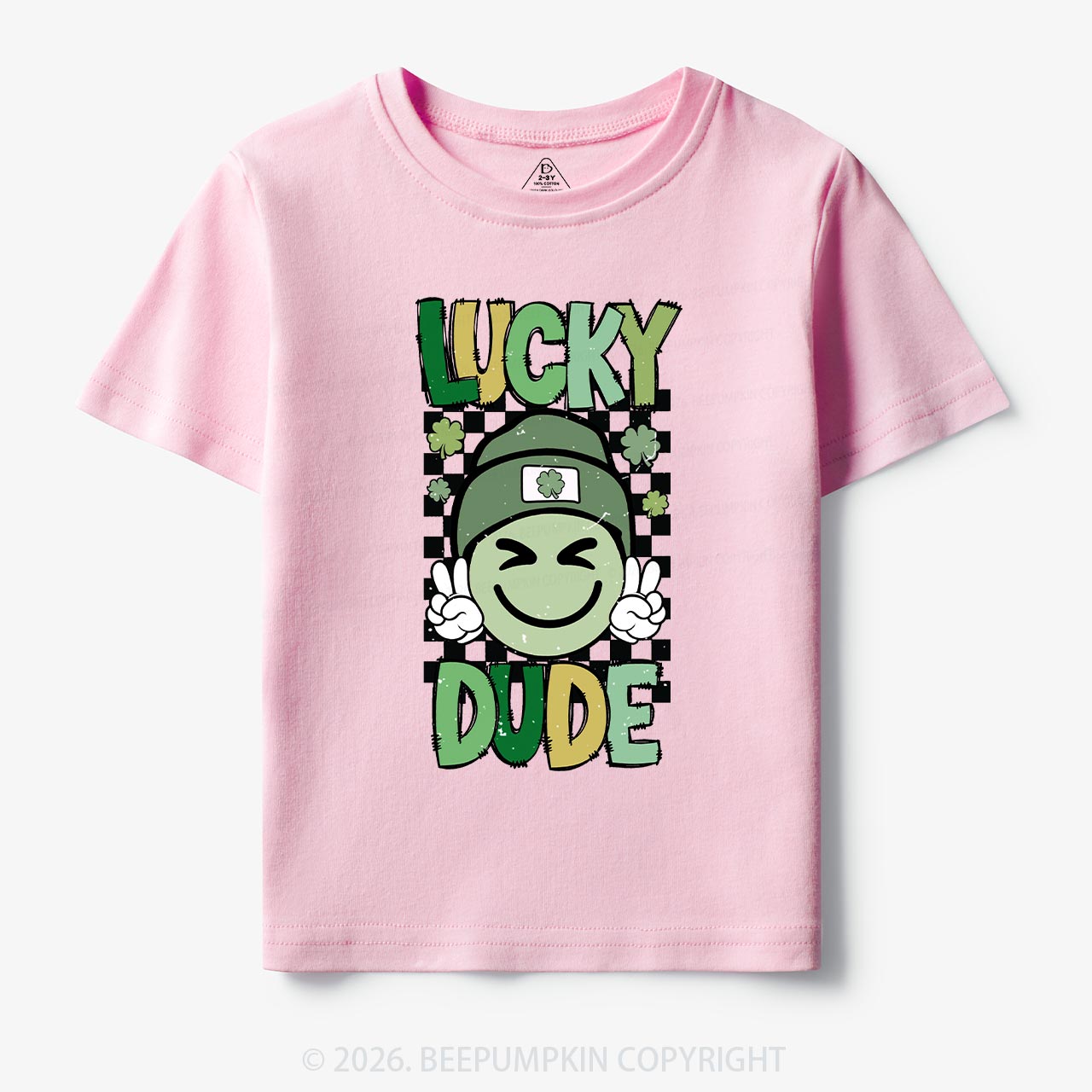 Retro Lucky Dude St.Patricks Day-Toddler&Kids Tees