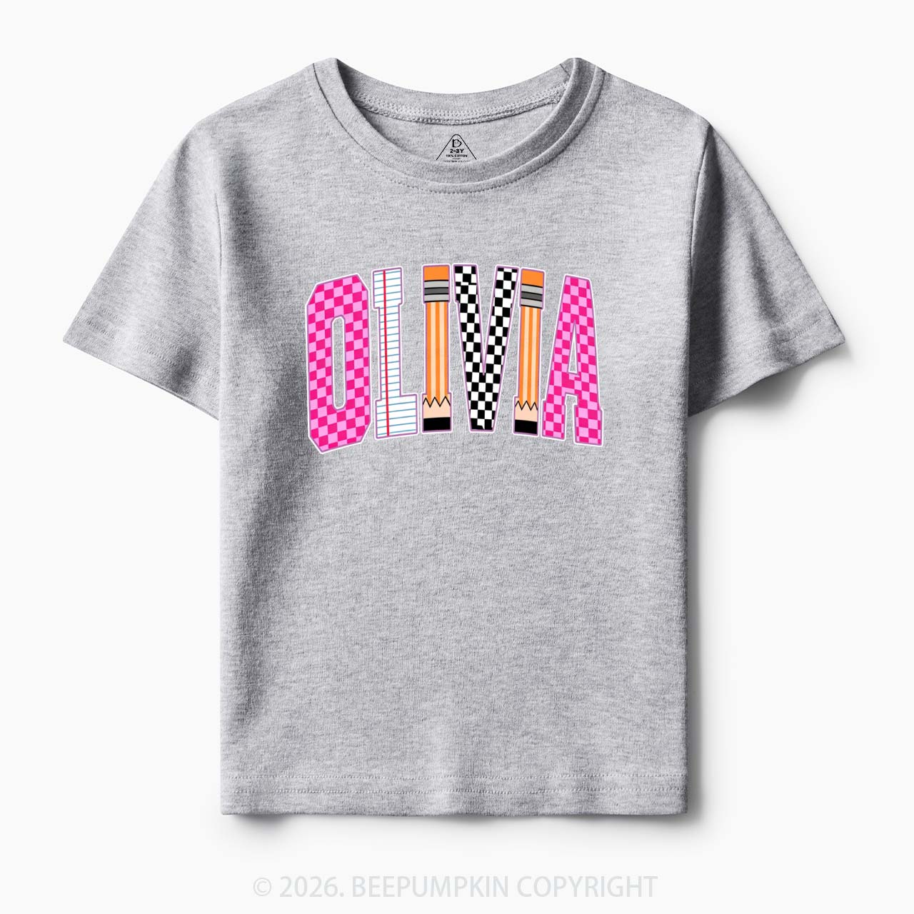 Personalized Name Retro School Preppy Toddler&Kid's Tees