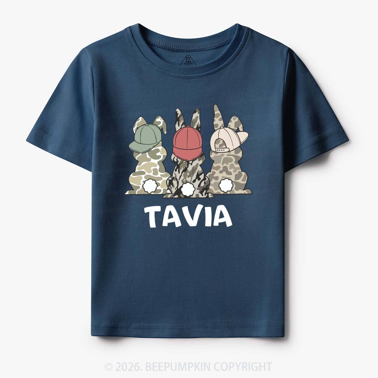 Personalized Camo Easter Bunny Toddler&Kid's Tees
