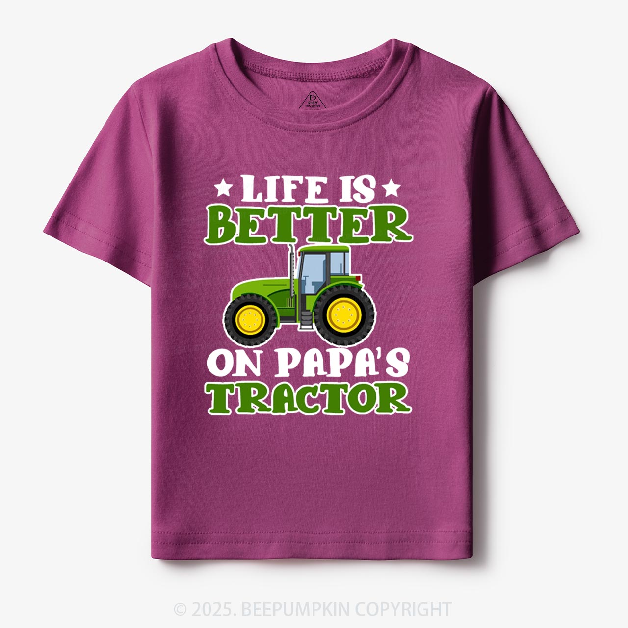 Life Is Better On Papa's Tractor Toddler&Kid's Tees Beepumpkin