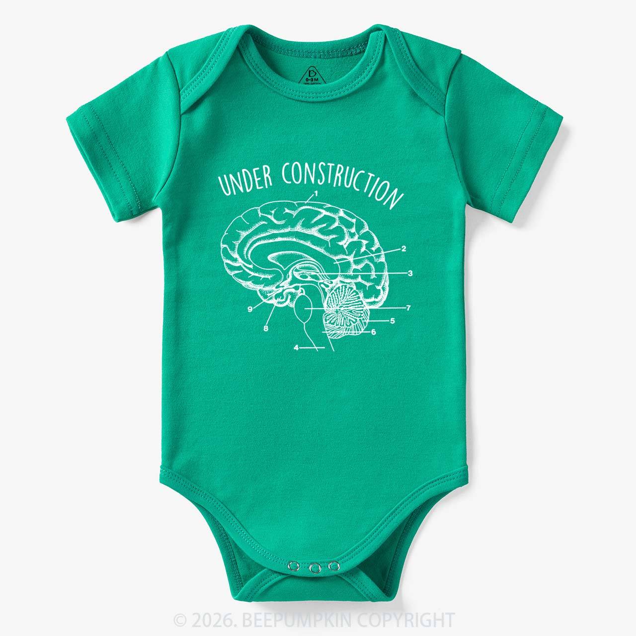 Under Construction Brain Diagram Bodysuit