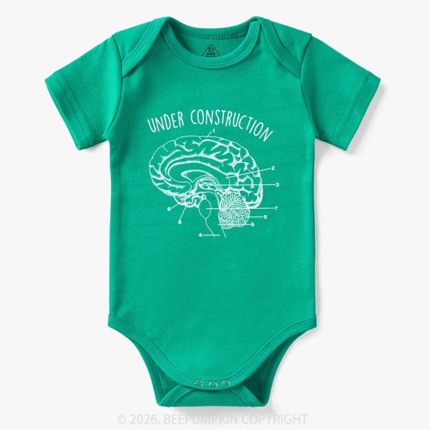 Under Construction Brain Diagram Bodysuit
