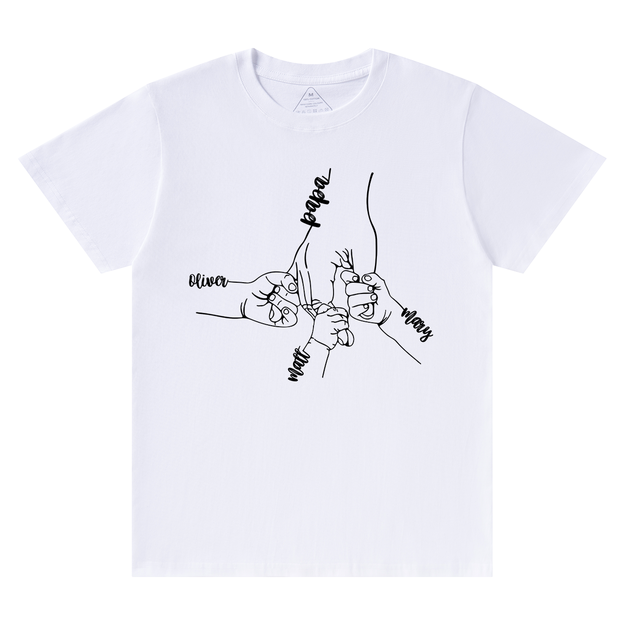 Custom Kids Grab Papa Hands Dad T-shirt