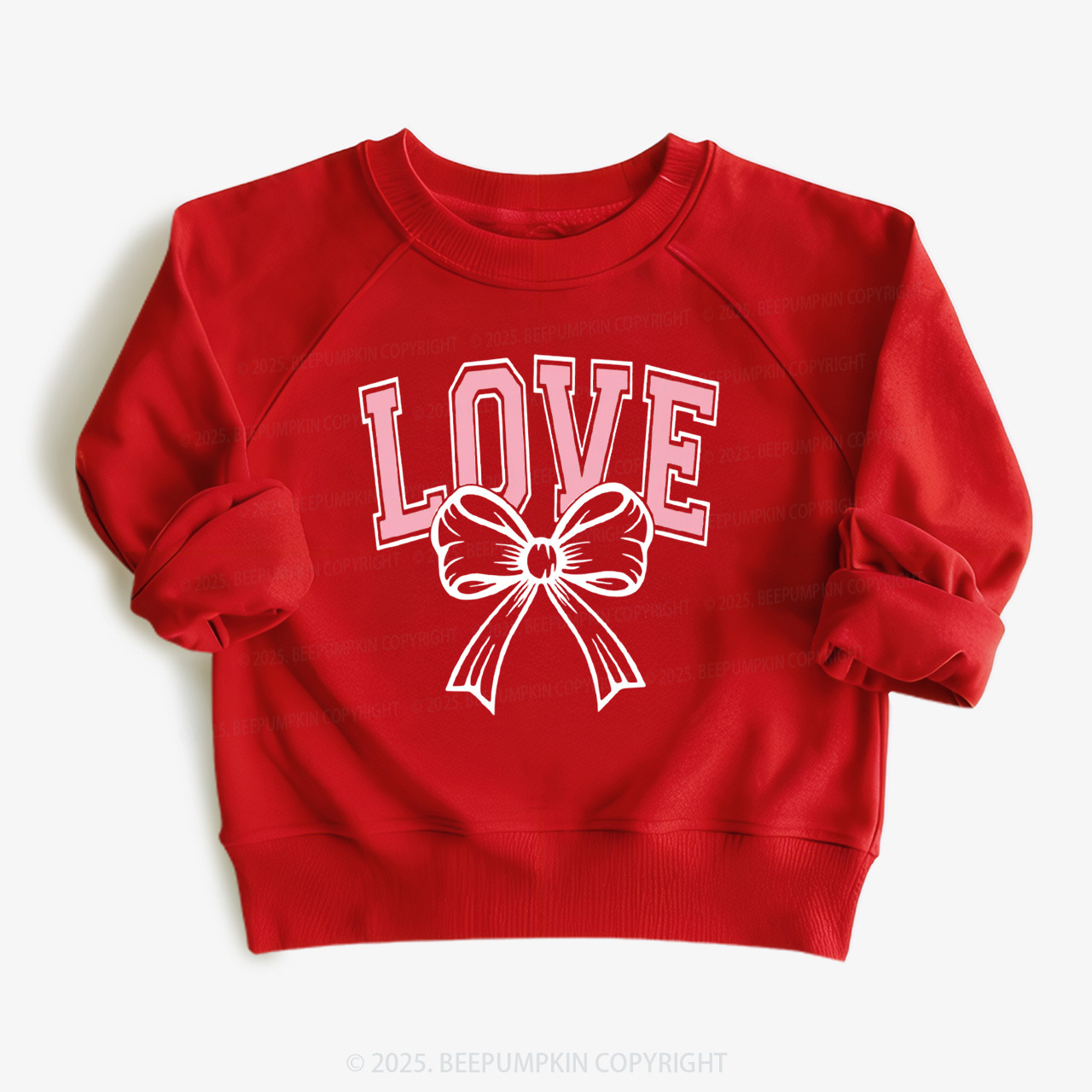 Love & Bow Valentine's Day Kid's Sweatshirt