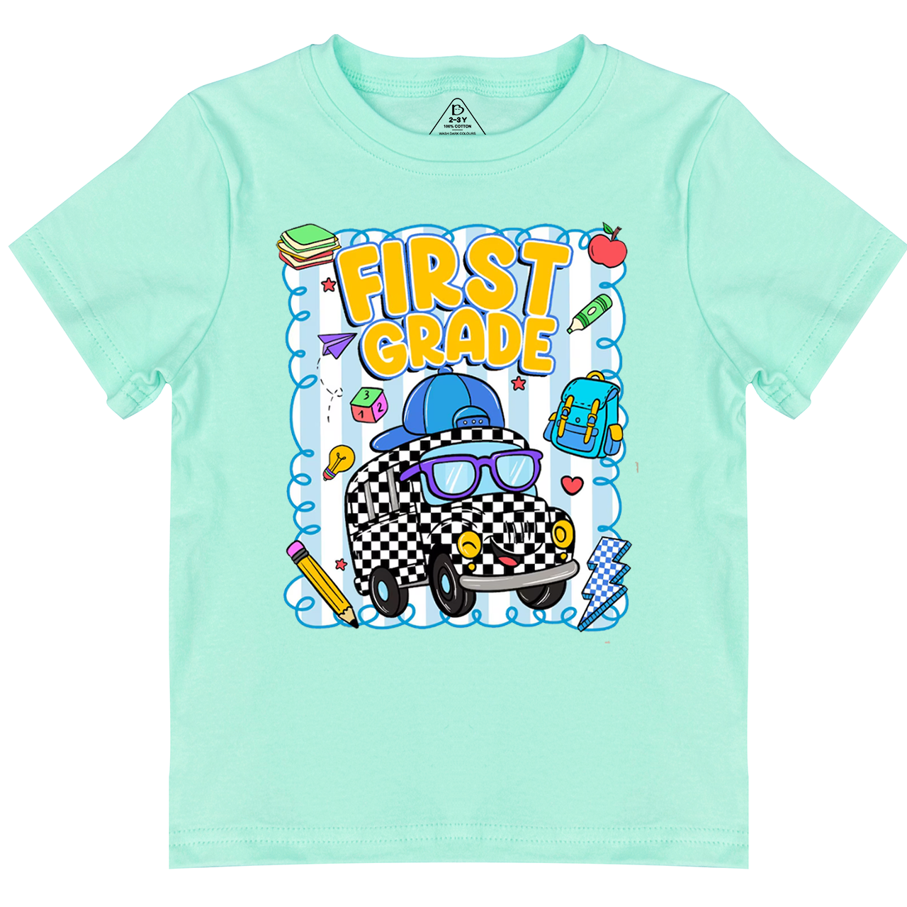 Personalized Toot Toot School Bus Toddler&Kid's Tees Beepumpkin 