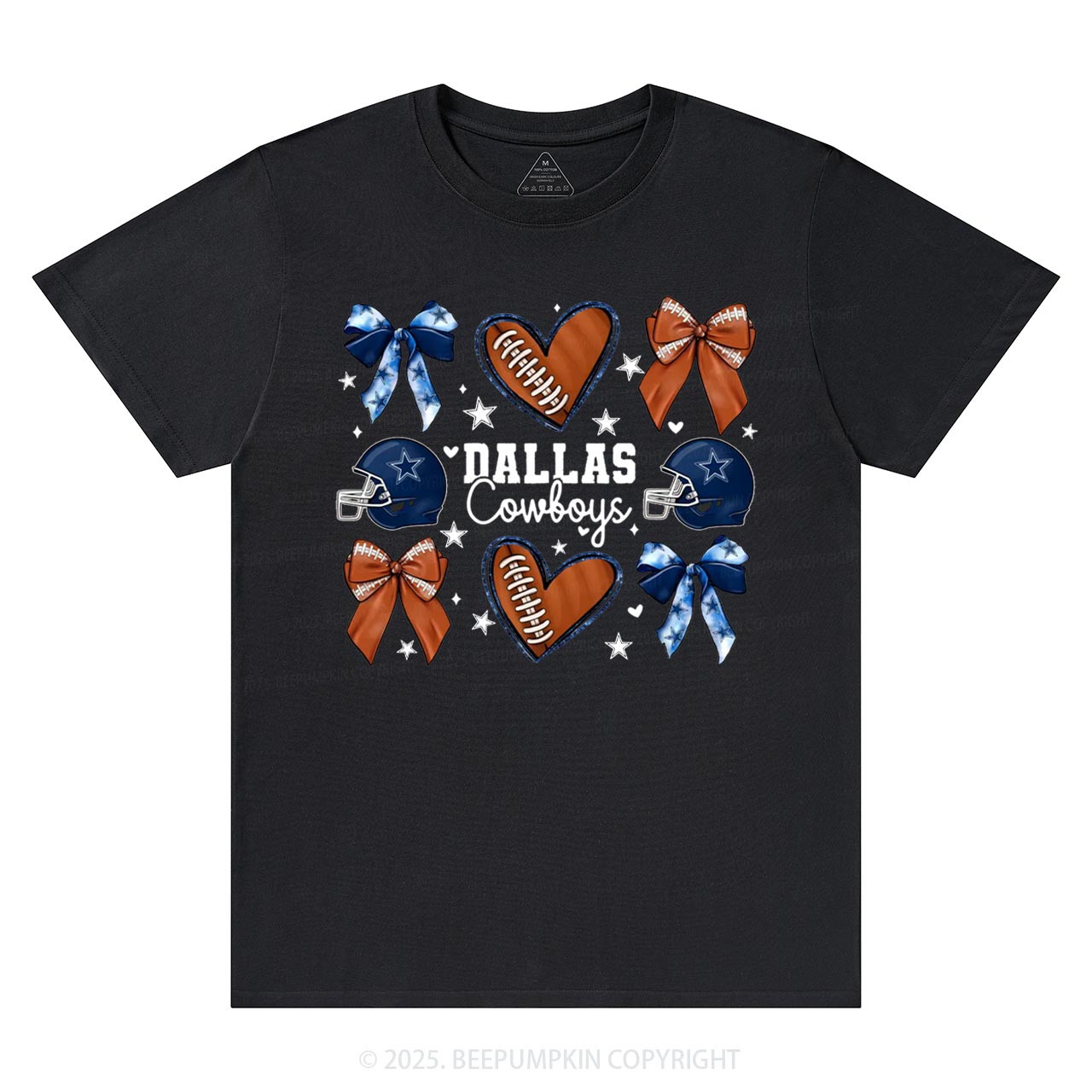 Blue Star Football Mama T-Shirts Beepumpkin