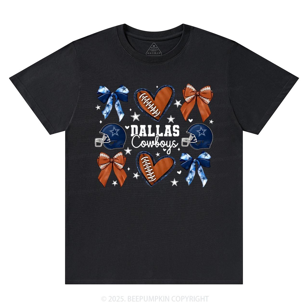 Blue Star Football Mama T-Shirts Beepumpkin