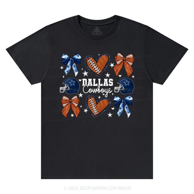 Blue Star Football Mama T-Shirts Beepumpkin