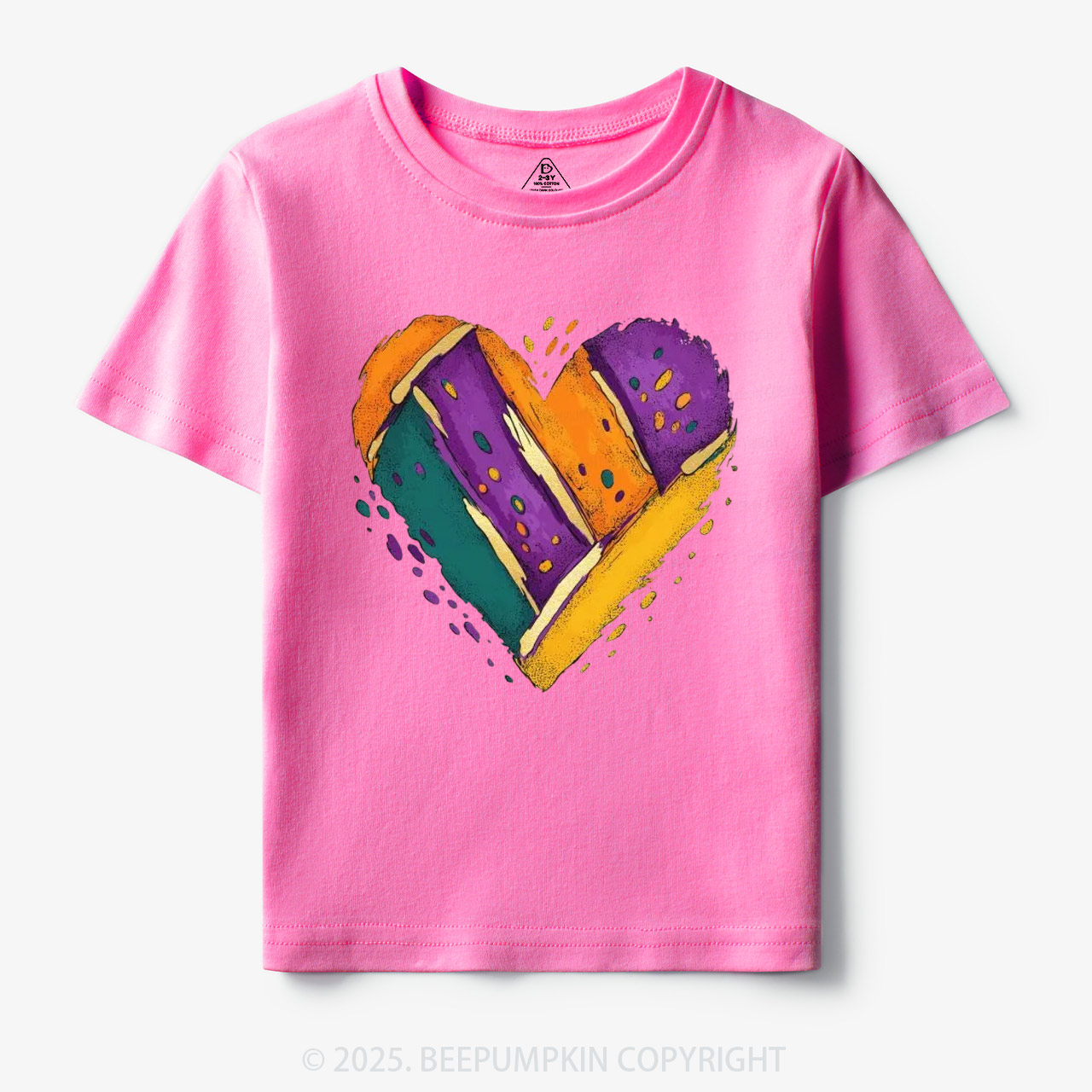 Mardi Gras Heart Toddler&Kid's Tees Beepumpkin