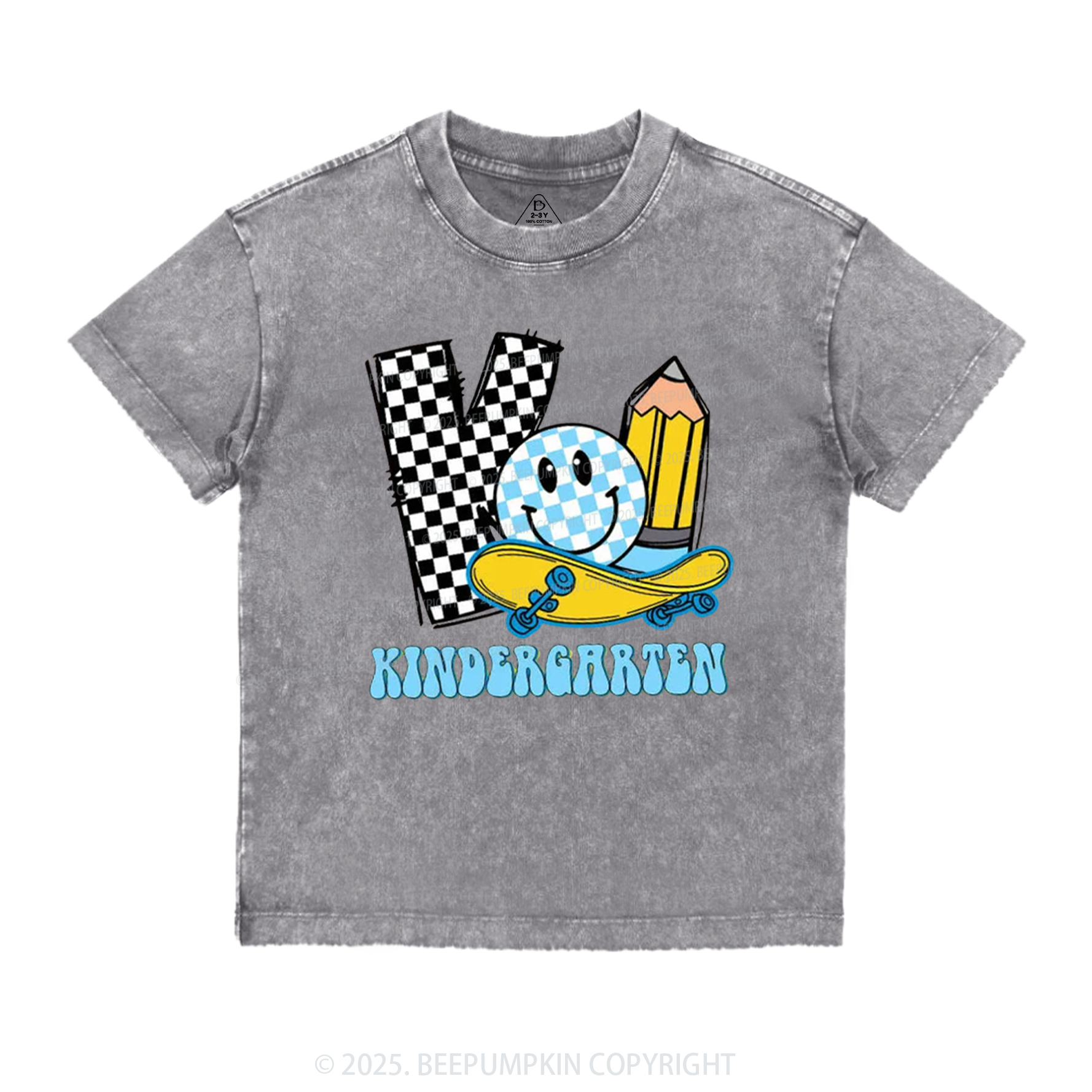Personalized Pencil & Board Crew Toddler&Kids Washed Tees