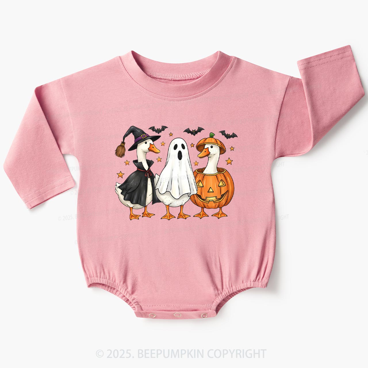 Goose Halloween Fall Baby Bubble Romper Beepumpkin