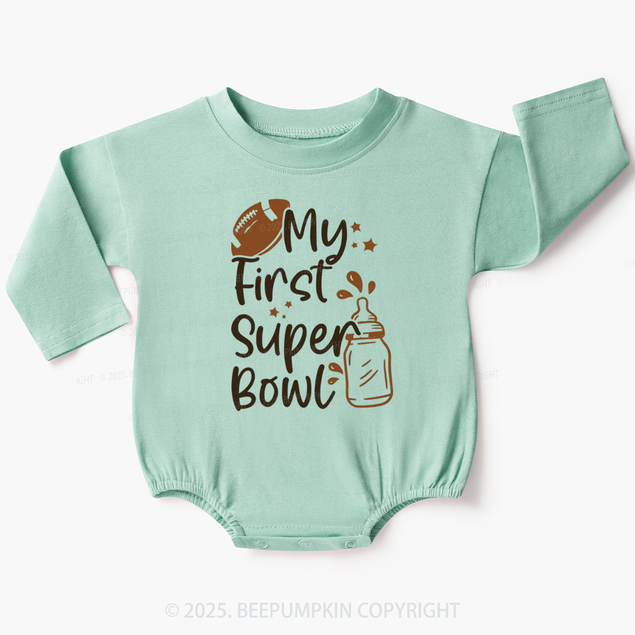 My First Big Game Baby Bubble Romper Beepumpkin