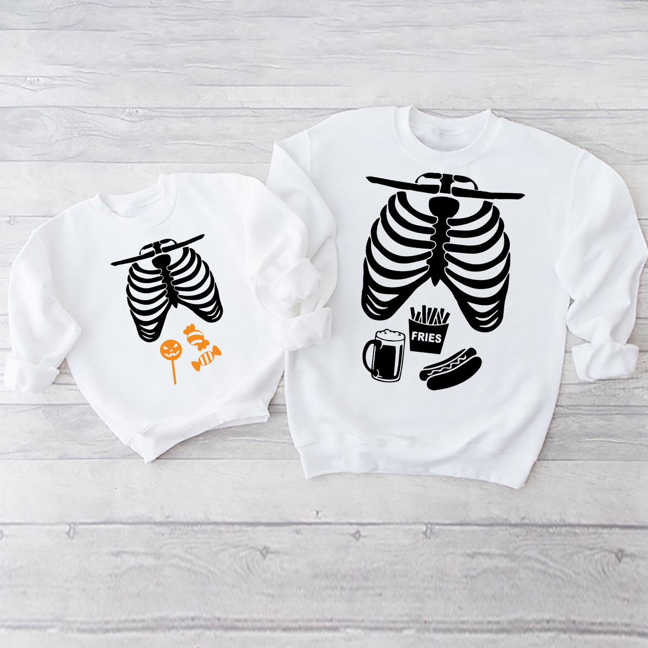 Halloween Skeleton Family Matching Sweatshirts