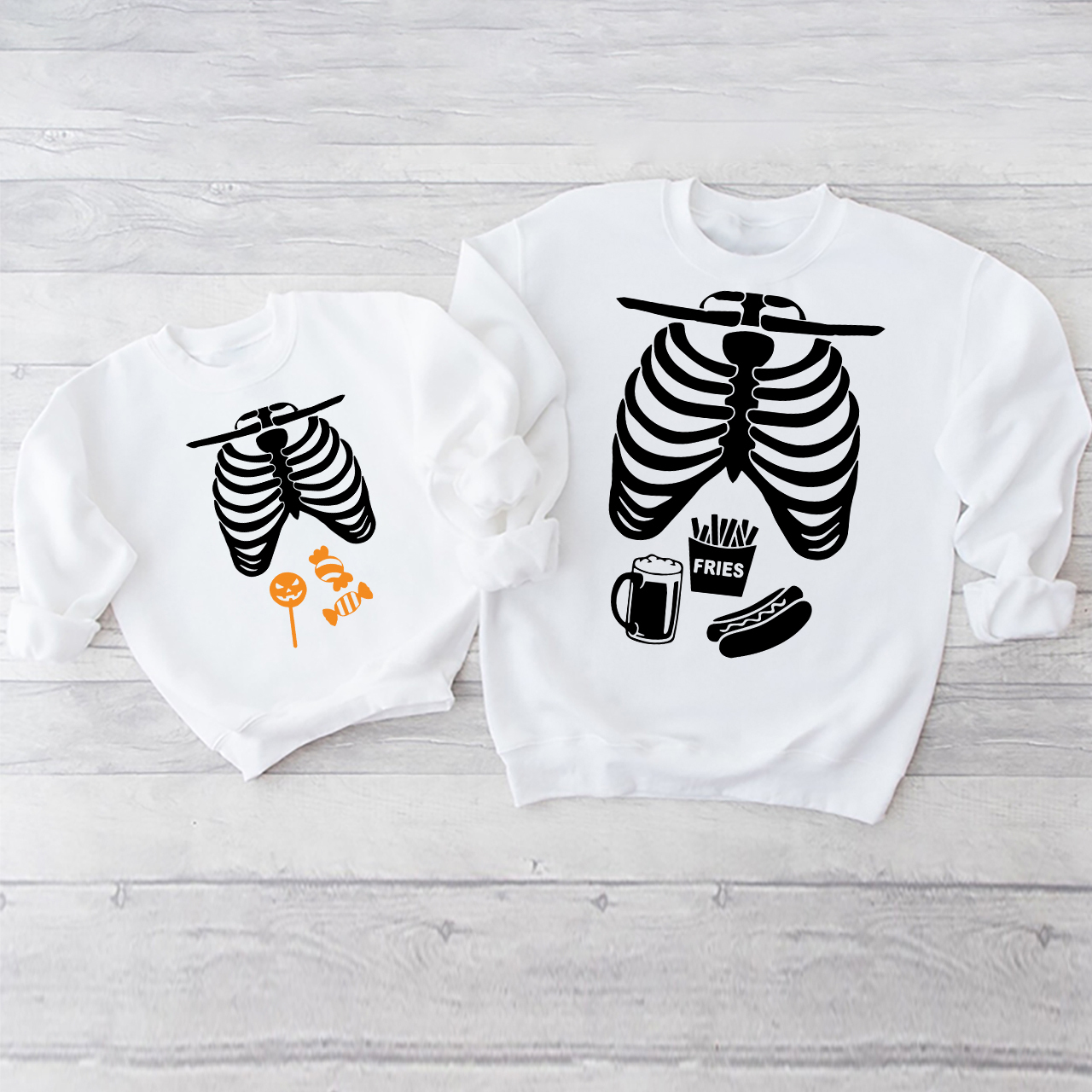 Halloween Skeleton Family Matching Sweatshirts