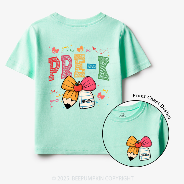 Personalized Girl Back To School Bundle Toddler&Kid's Tees Beepumpkin