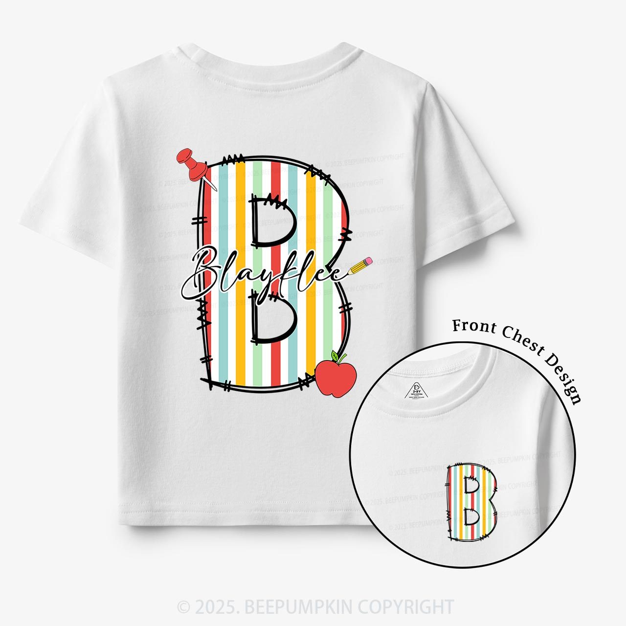 Personalized Alphabet Name Toddler&Kid's Tees Beepumpkin