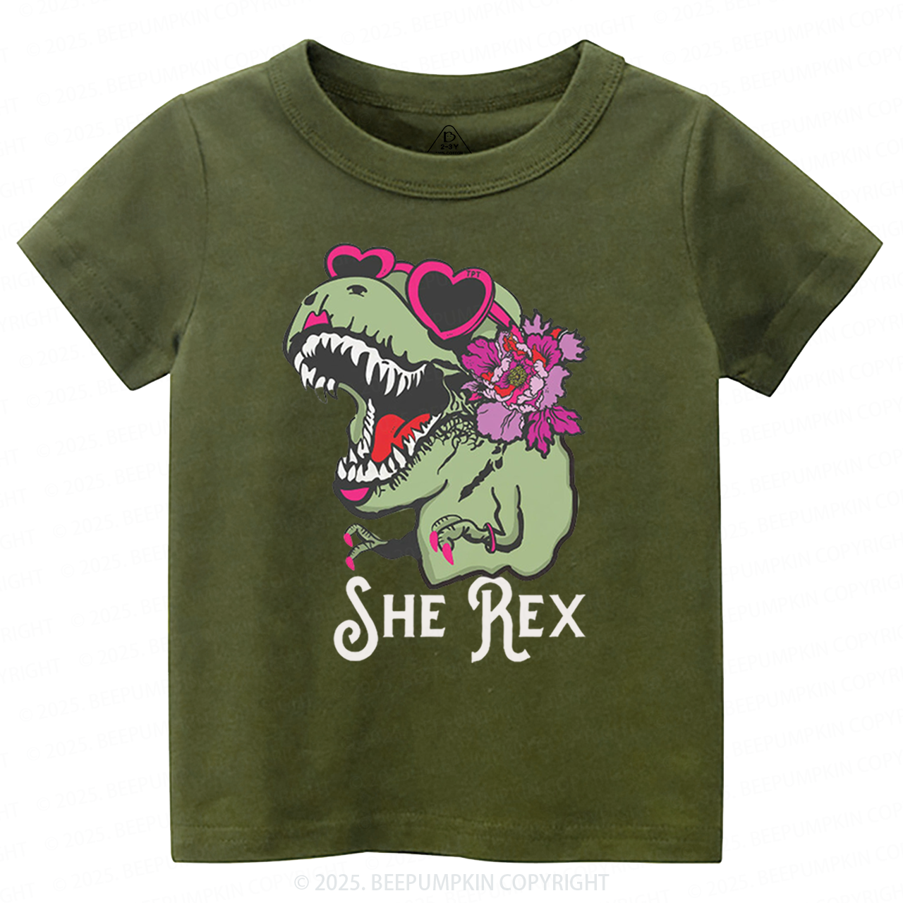 Girl T-Rex Toddler&Kid's Tees Beepumpkin