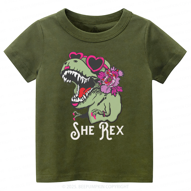 Girl T-Rex Toddler&Kid's Tees Beepumpkin